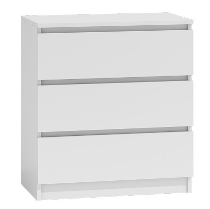 KOMODA MALWA 3 szuflady M3 70 - BIEL
