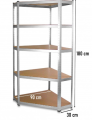 REGAŁ MAGAZYNOWY NAROŻNY METALOWY GC9030 MDF 175KG
