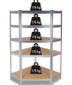 REGAŁ MAGAZYNOWY NAROŻNY METALOWY GC9030 MDF 175KG