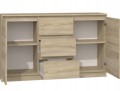 Komoda TopEshop 2D3S 120 x 40 x 75cm dąb sonoma