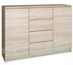 Komoda 2D4S 120 x 40 x 97cm dąb sonoma