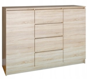 Komoda 2D4S 120 x 40 x 97cm dąb sonoma