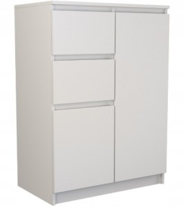 KOMODA 2D2S - BIEL szuflady salon sypialnia