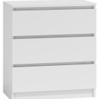 Komoda Malwa 3 szuflady biała 70x77x40