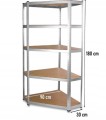 REGAŁ MAGAZYNOWY NAROŻNY METALOWY GARAŻ GC9040 MDF