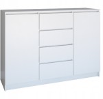 KOMODA 2D4S 120CM BIEL 4 SZUFLADY 2 DRZWI SALON