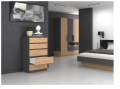 KOMODA 5 SZUFLAD SZAFKA MALWA M5 ANTRACYT ARTISAN