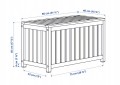 Ikea Nammaro skrzynia ogrodowa drewno brązowy