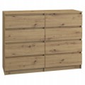Komoda Malwa M8 120 x 40 x 97cm dąb artisan