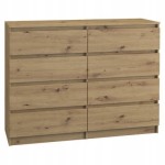 Komoda Malwa M8 120 x 40 x 97cm dąb artisan