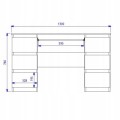 Biurko TopEshop KUBA 130 x 51 x 76 cm dąb artisan
