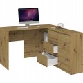 Biurko PLUS 2D3S 120x120x76 cm dąb artisan