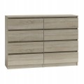 Komoda Malwa 8 szuflad 120 x 40 x 97cm dąb sonoma