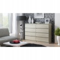 Komoda Malwa 8 szuflad 120 x 40 x 97cm dąb sonoma