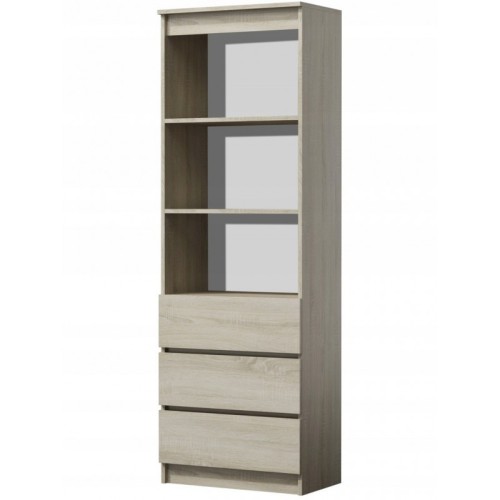 Regał BIURO 60 x 180 x 35 cm dąb sonoma