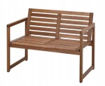 Ławka Ikea Nammaro z oparciem drewno 106 x 62 cm