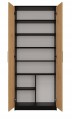 Regał biurowy OLIV 74 cm x 180 cm x 35 cm antracyt