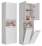 SZAFKA ŁAZIENKOWA NEL DK 2K 60CM - BIEL POŁYSK 
