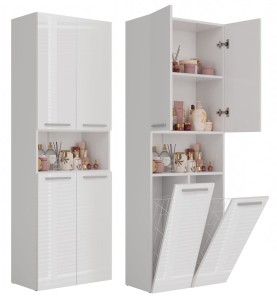 SZAFKA ŁAZIENKOWA NEL DK 2K 60CM - BIEL POŁYSK 