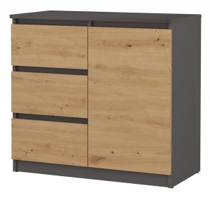 KOMODA 1 DRZWI 3 SZUFLADY ANT/ART KOMPLET 