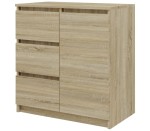 KOMODA 1 DRZWI 3 SZUFLADY SONOMA KOMPLET 