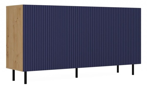 KOMODA KAMA 3 DRZWI SLIM ARTISAN/GRANAT KOMPLET