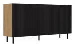 KOMODA KAMA 3 DRZWI SLIM ARTISAN/CZERŃ KOMPLET 