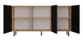 KOMODA KAMA 3 DRZWI SLIM ARTISAN/CZERŃ KOMPLET