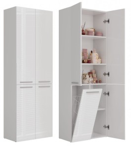SZAFKA ŁAZIENKOWA NEL DD 1K 60CM - BIEL POŁYSK 