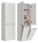 SZAFKA ŁAZIENKOWA NEL DD 2K 60CM - BIEL POŁYSK 