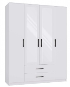 SZAFA ROMANA 160X205 BIAŁA Z LUSTREM KOMPLET 