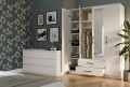 SZAFA ROMANA 160X205 BIAŁA Z LUSTREM KOMPLET