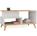 Stolik Kawowy OLYMPO 1P BIAŁY DĄB ARTISAN Ława do Salonu 90x49x48 Cm (id: 701)
