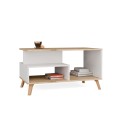 Stolik Kawowy OLYMPO 1P BIAŁY DĄB ARTISAN Ława do Salonu 90x49x48 Cm (id: 701)