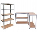 REGAŁ MAGAZYNOWY METALOWY 180/90/40cm MDF 175KG