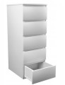 Komoda malwa W5 biały 45x40x111