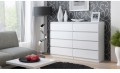 KOMODA MALWA osiem szuflad M8 140 - BIEL