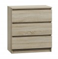 Komoda M3 Malwa 3 szuflady DĄB SONOMA 70x77x40