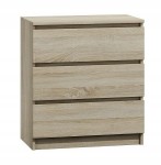 Komoda M3 Malwa  3 szuflady DĄB SONOMA 70x77x40
