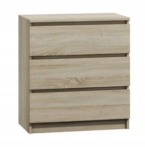 Komoda M3 Malwa  3 szuflady DĄB SONOMA 70x77x40