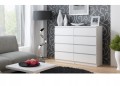 Komoda TopEshop Malwa 120 cm 8 szuflad biała